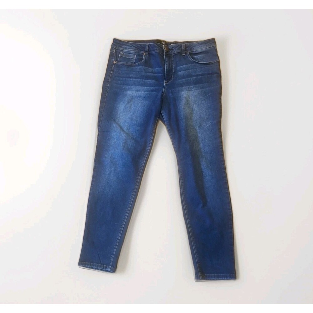 1822 Denim Jeans Girls Size 16 Stretch Adrianna Skinny Blue Med Wash 36"Wx28"L